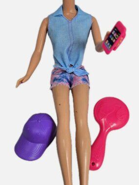 LOT Barbie Clothes It Takes 2 Outfit Hat Brush Cell Phone Doll Accessory Travel
